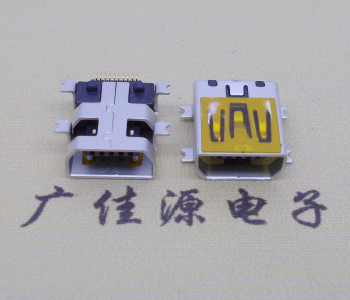 桥头镇迷你USB插座,MiNiUSB母座,10P/全贴片带固定柱母头