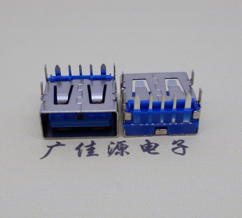 桥头镇 USB5安大电流母座 OPPO蓝色胶芯,快速充电接口