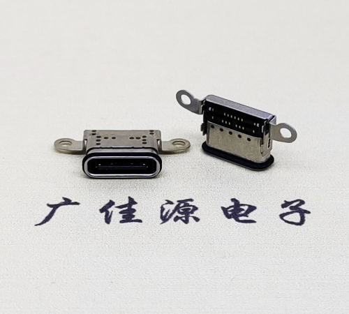 桥头镇USB 3.1C口.TYPE-C16P防水双排贴插座带螺丝孔
